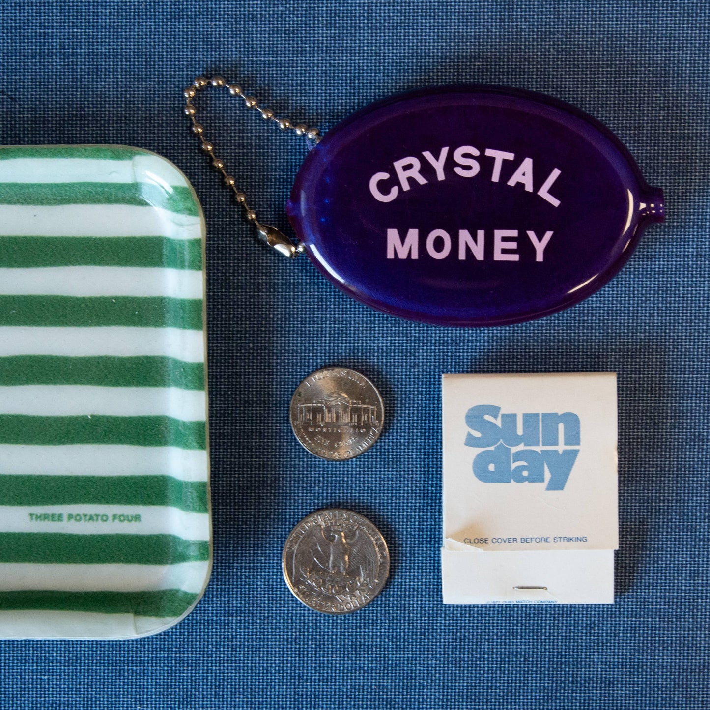 Crystal Money Coin Pouch Keychain