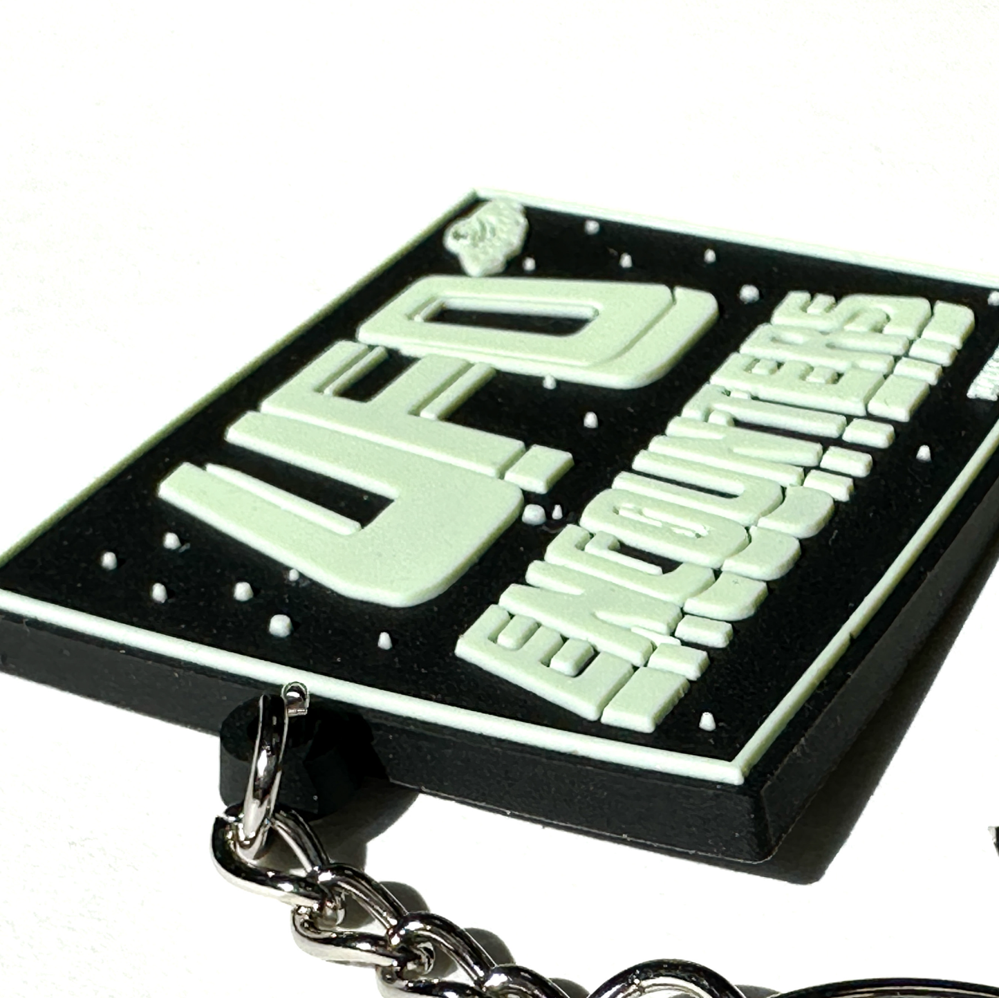 UFO Encounters Glow In The Dark Keychain