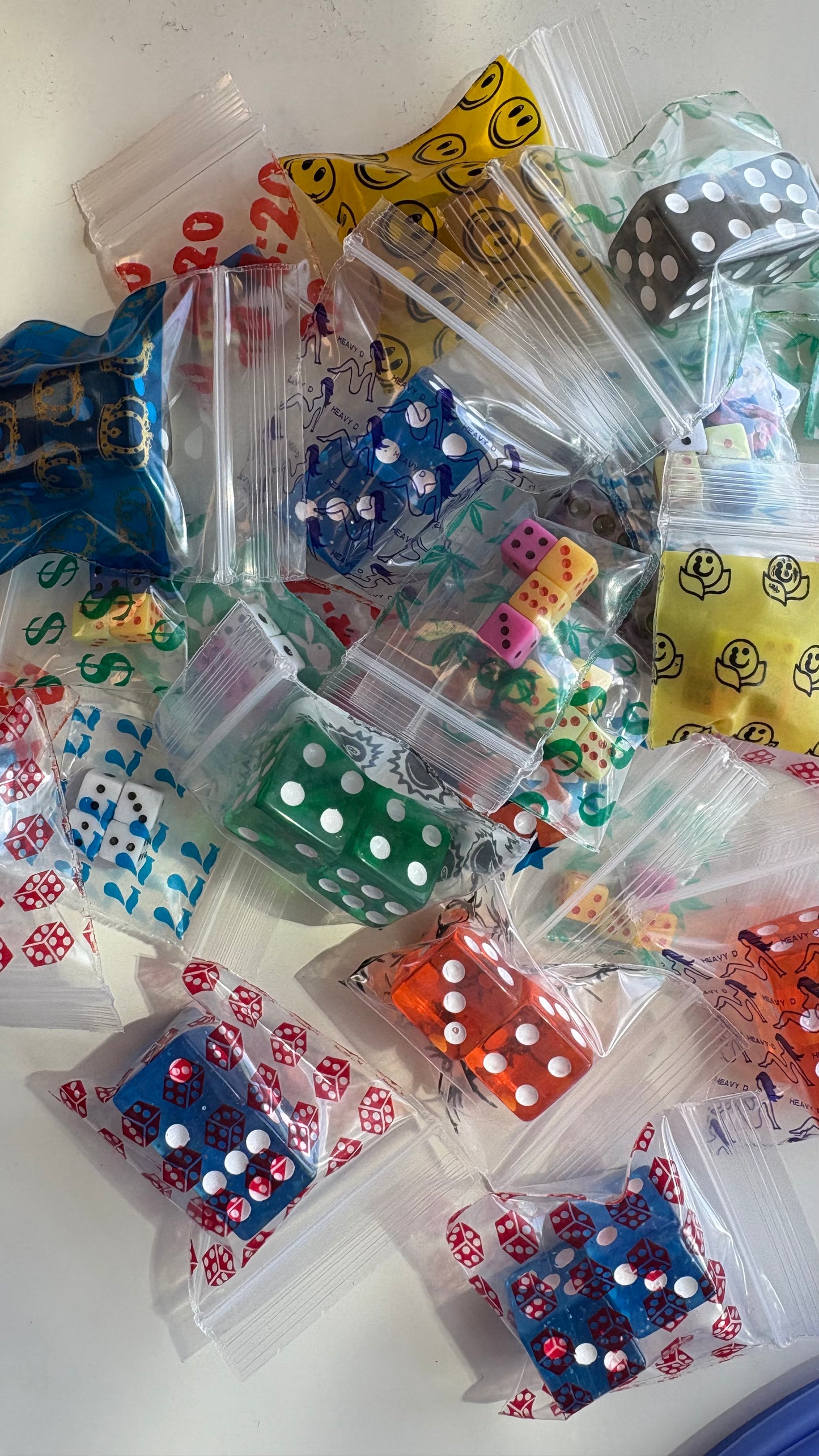 Mini Dice in a **** Baggie