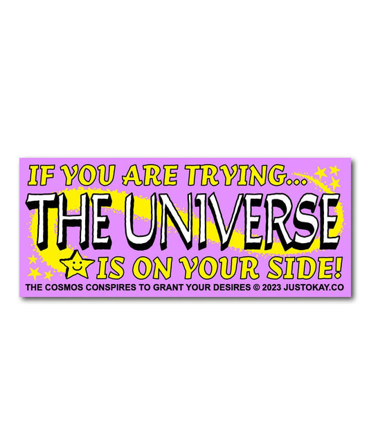 The Universe Is On Your Side Bumper Sticker