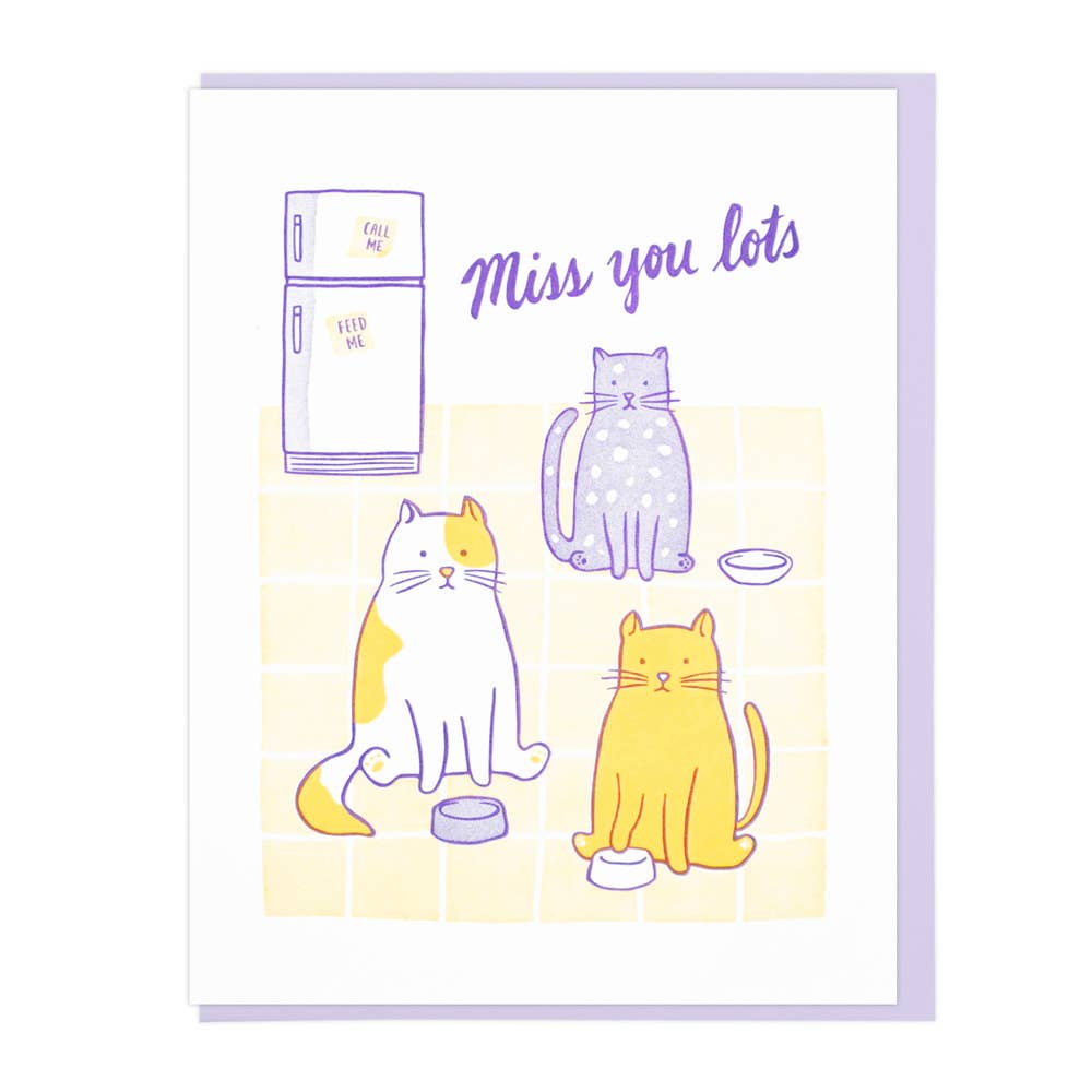 Miss You Cats Card