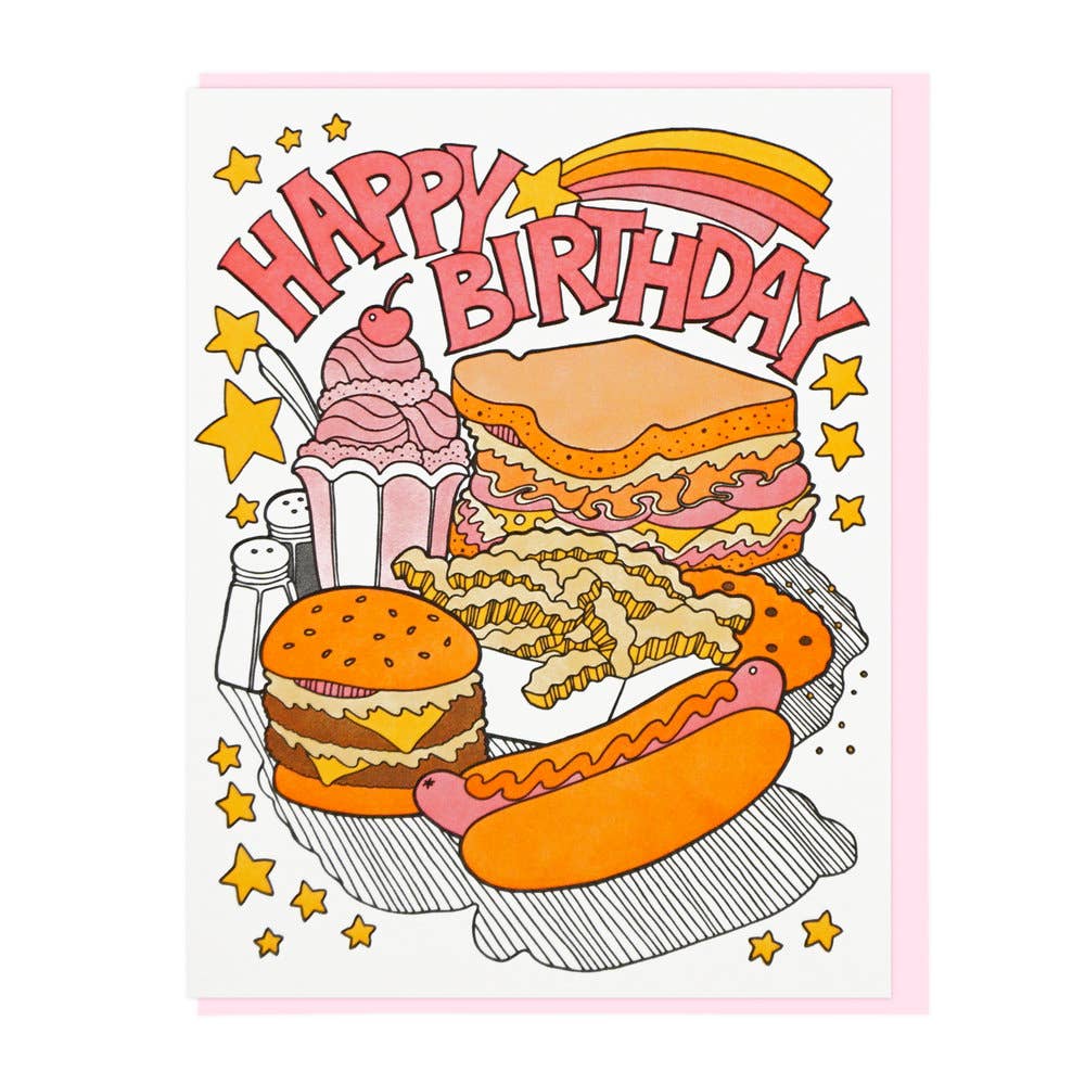 Fast Food Birthday Card
