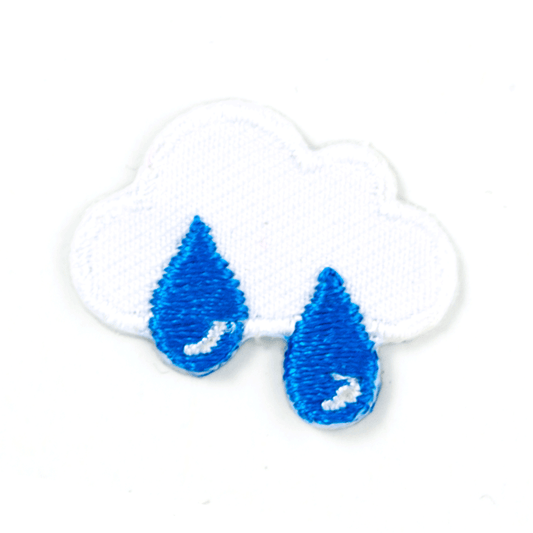 Rain Cloud Embroidered Sticker Patch