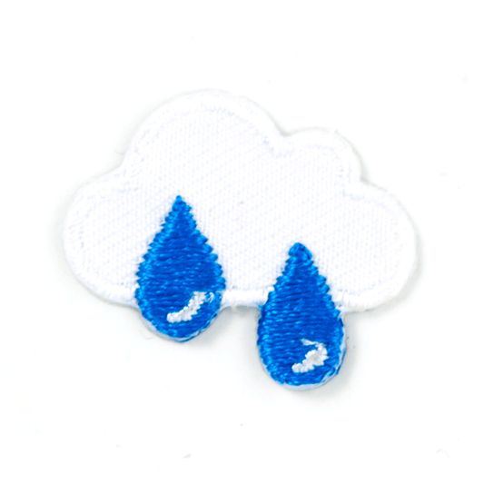 Rain Cloud Embroidered Sticker Patch