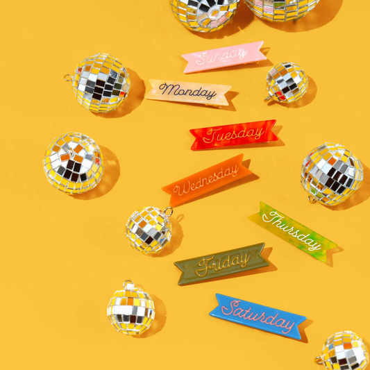 Days of the Week Hair Clip Set