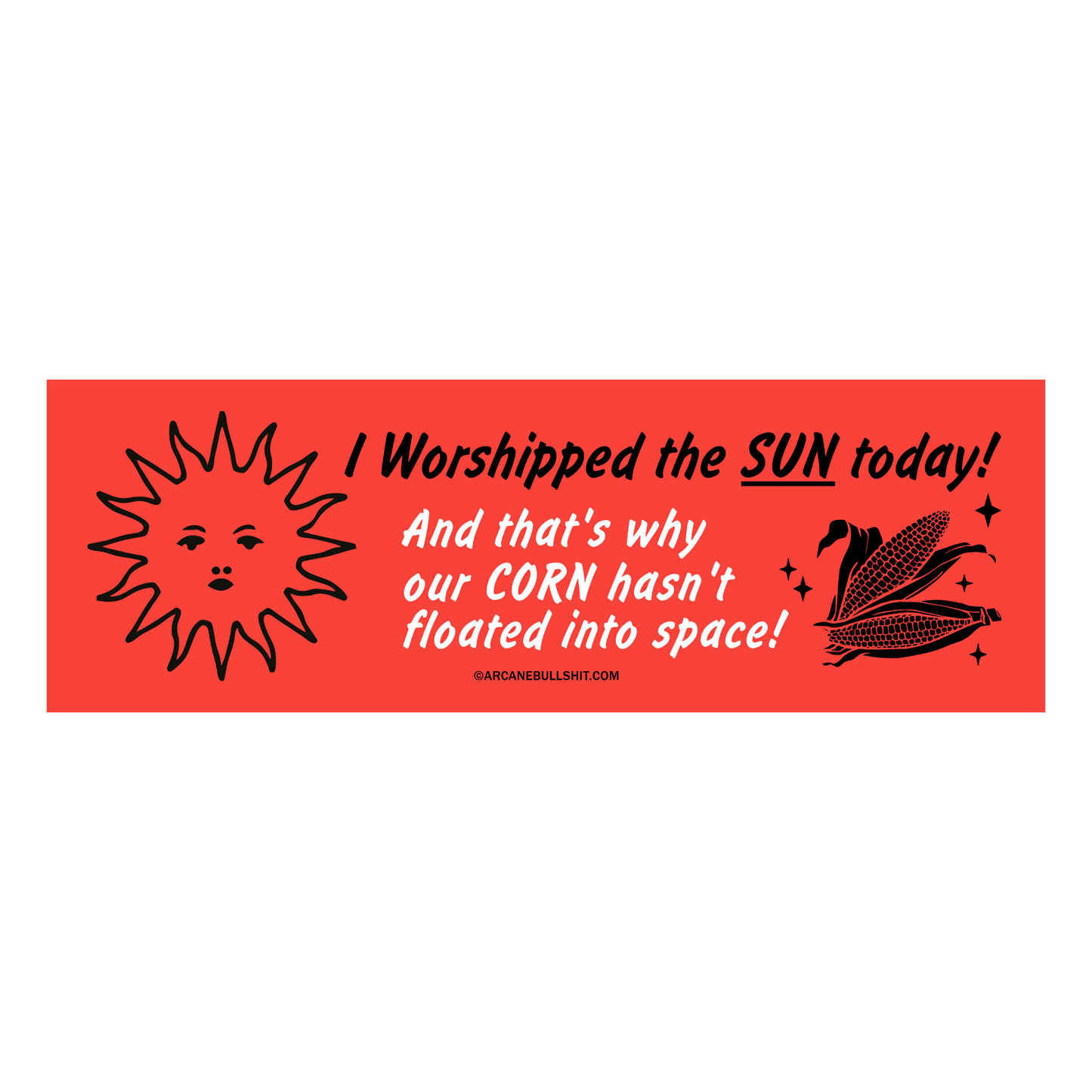 I Worshipped The Sun Today Bumper Sticker