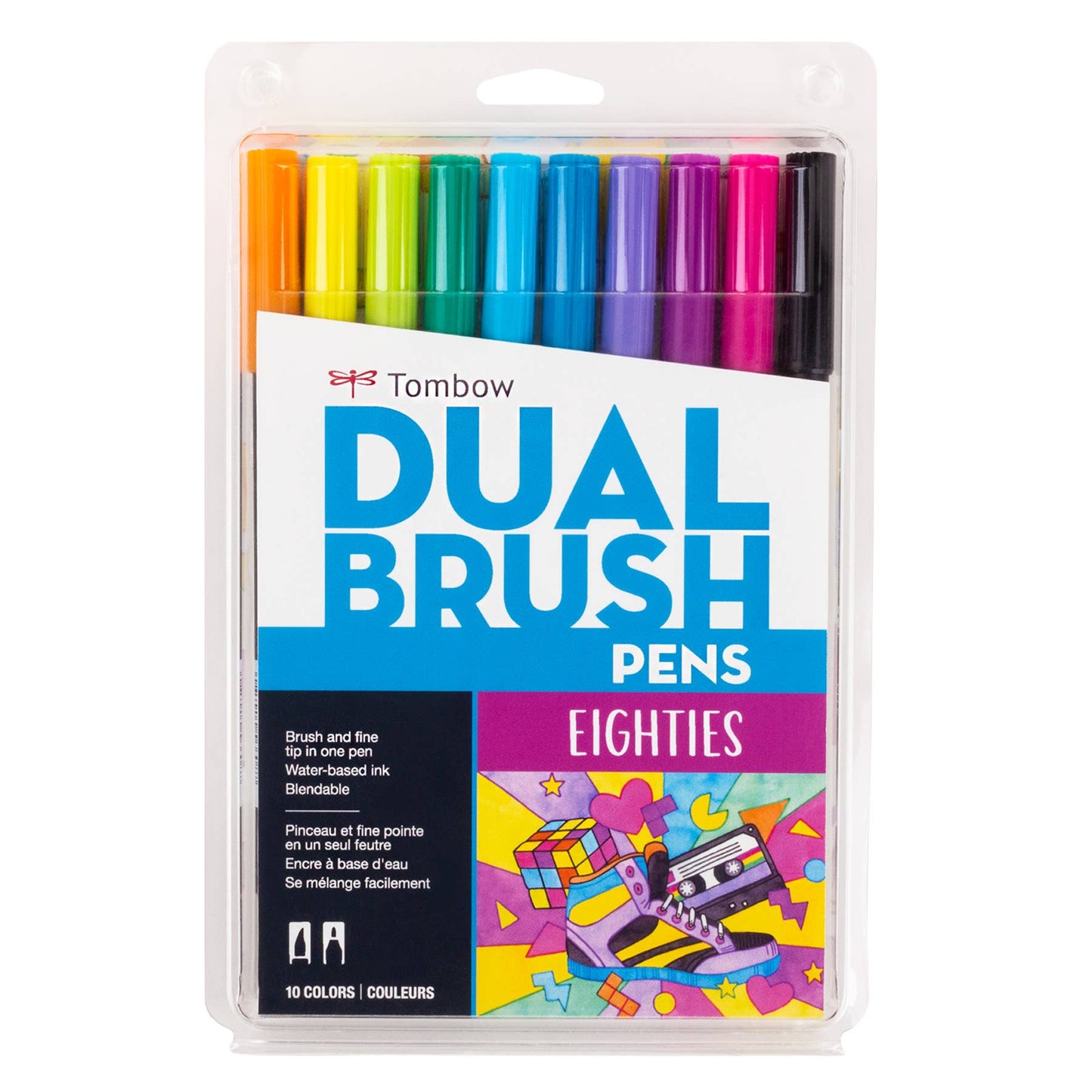 Dual Brush Pen Art Markers - Eighties Colors