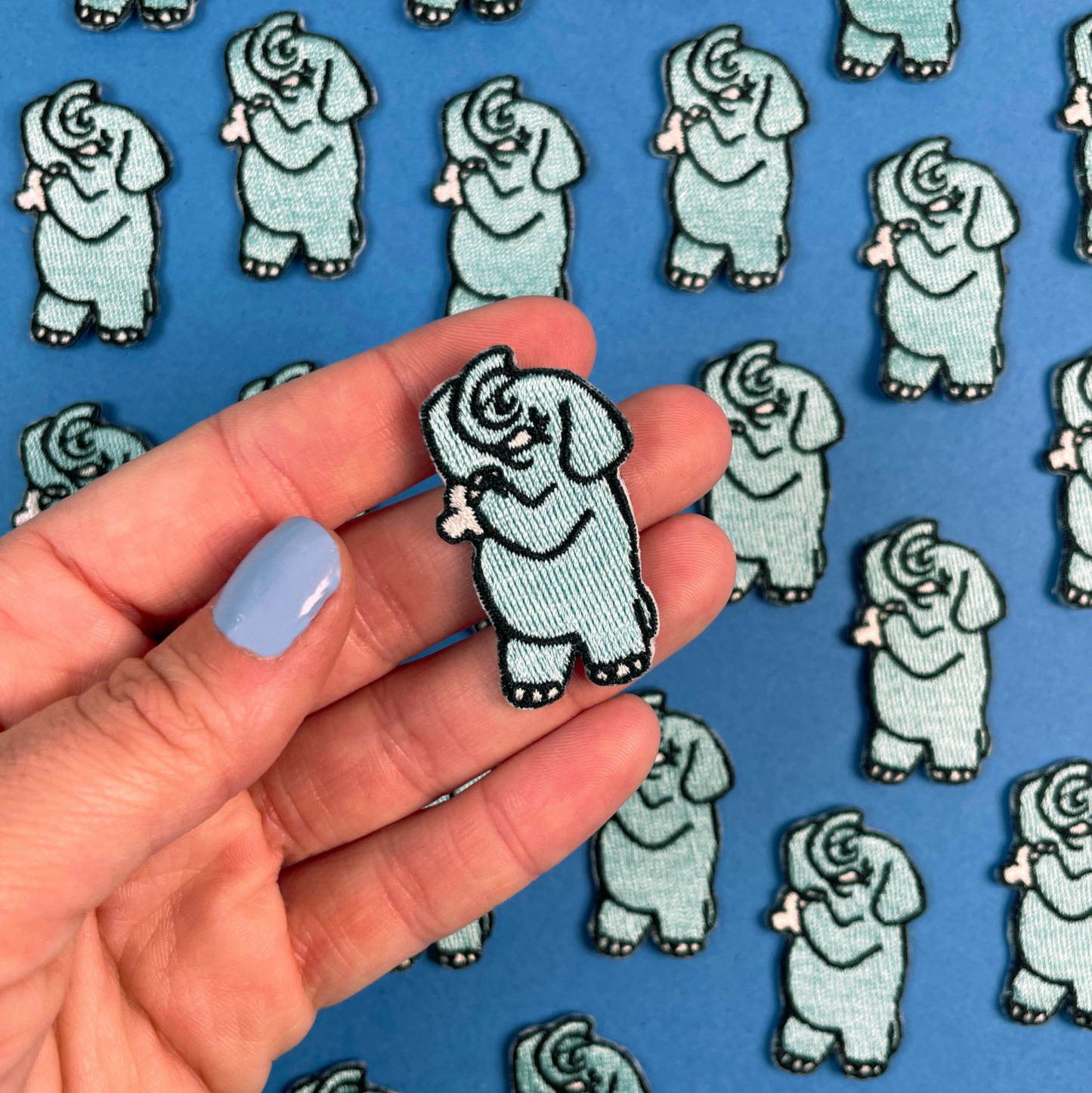 Showering Elephant Mini Patch