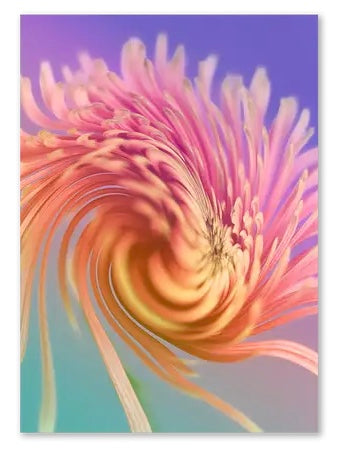 Psychedelic Fleurs Postcard