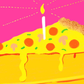 Pizza Cake Cheesy Birthday Card