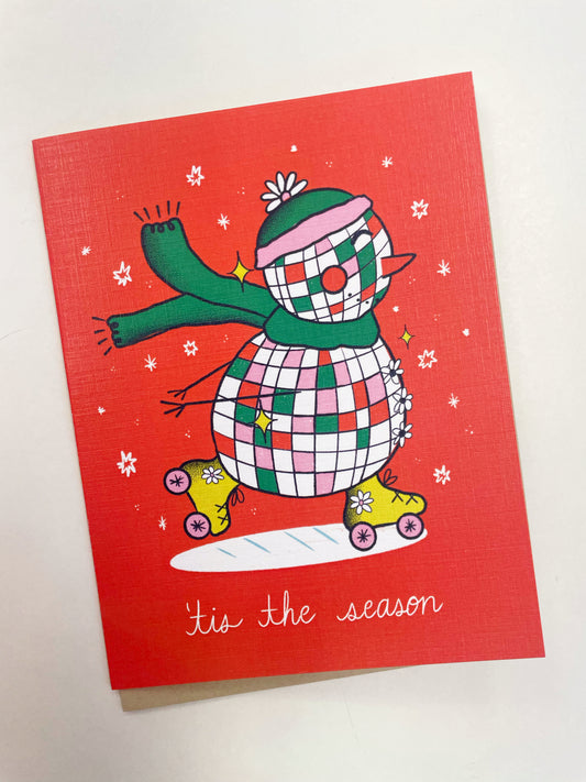 Disco Snowman ‘Tis The Season Holiday Card