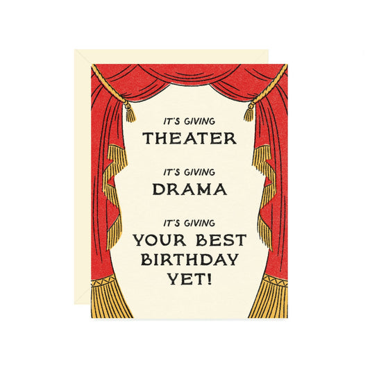 It’s Giving Theater It's Giving Drama Birthday Card
