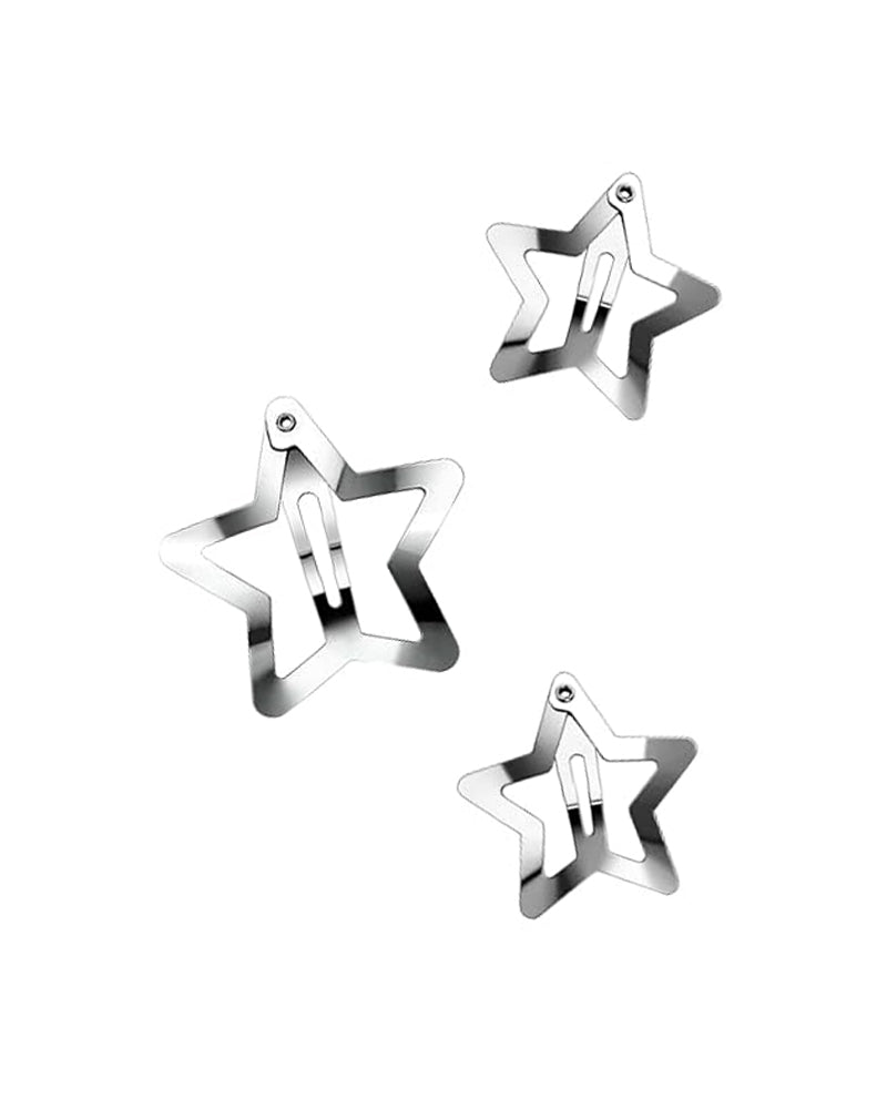 Silver Star Snap Barrette