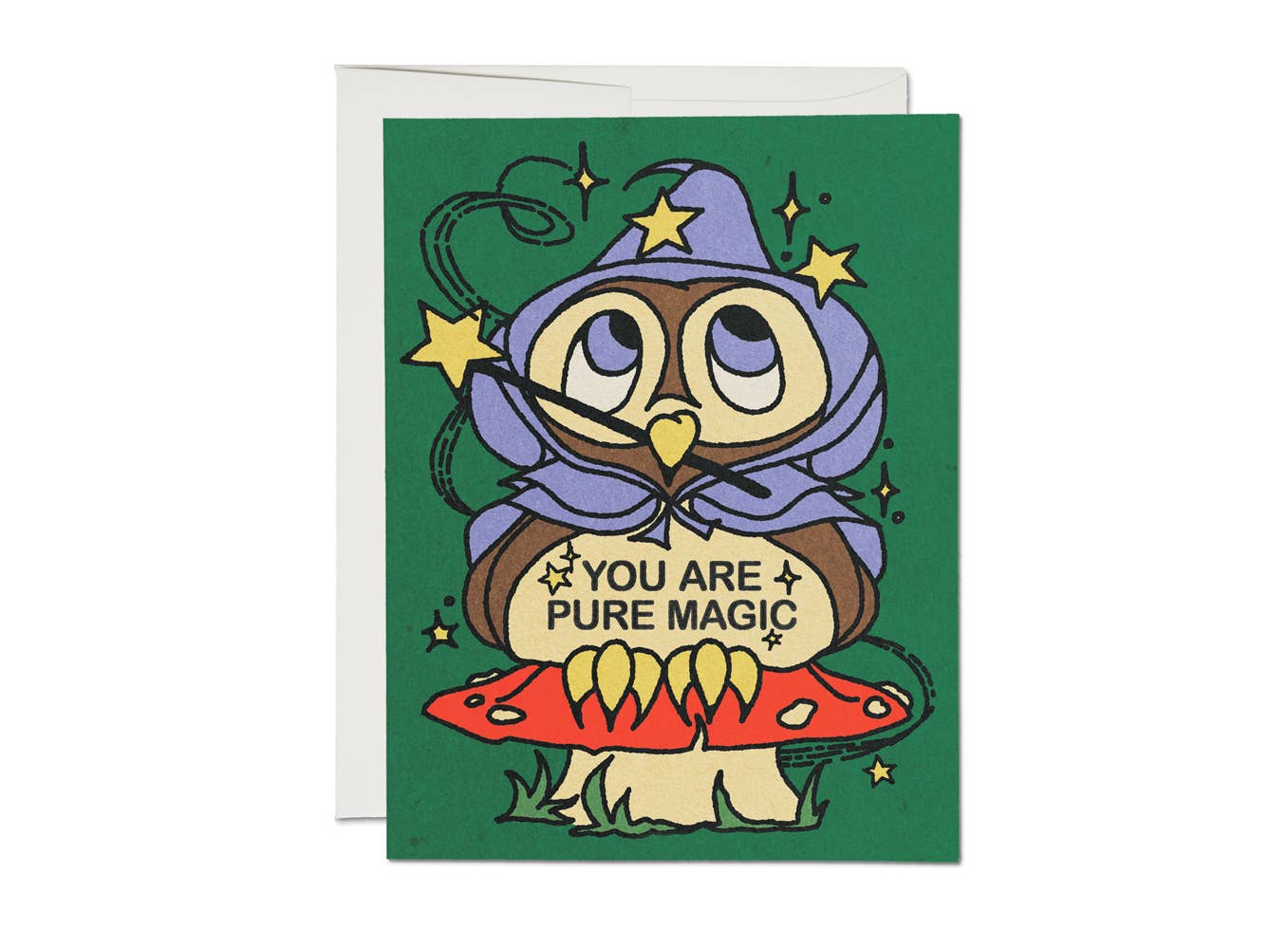 Pure Magic Owl Wizard Card