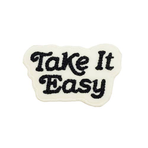 Take It Easy Chain Stitched Patch - Cream
