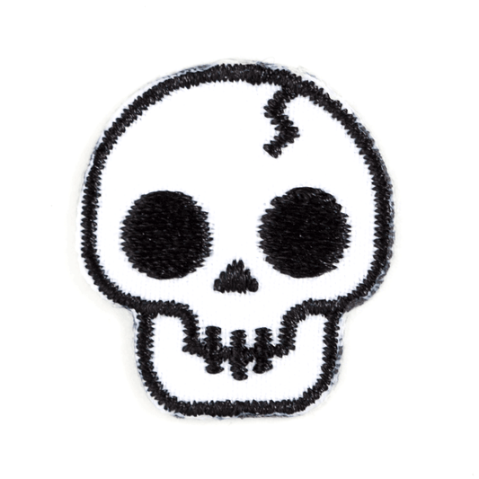 Skull Embroidered Sticker Patch