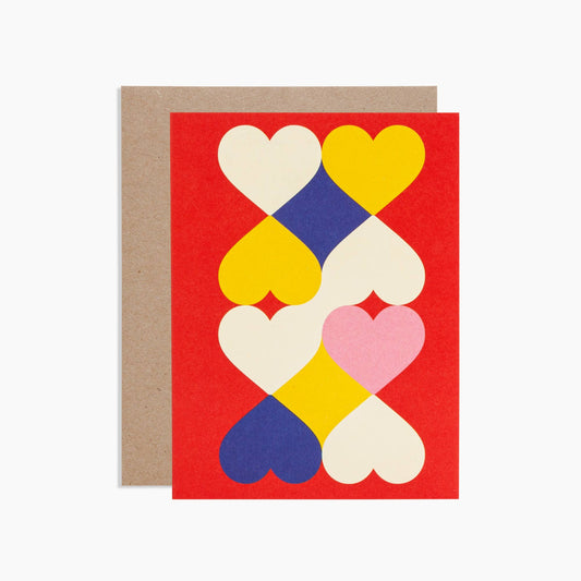 Mirrored Hearts Card