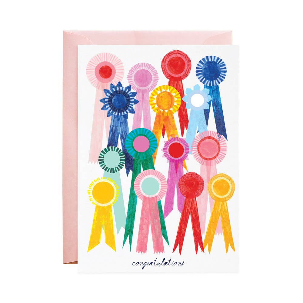 First Place Ribbon Congratulations Card