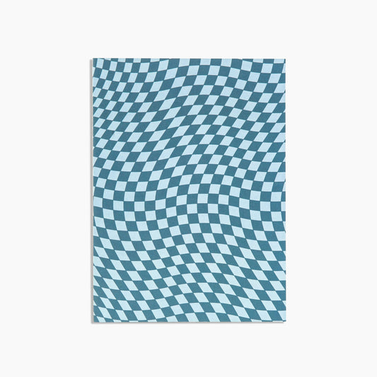 Teal Checkered Object Notebook