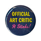 Official Art Critic 1¾" Button