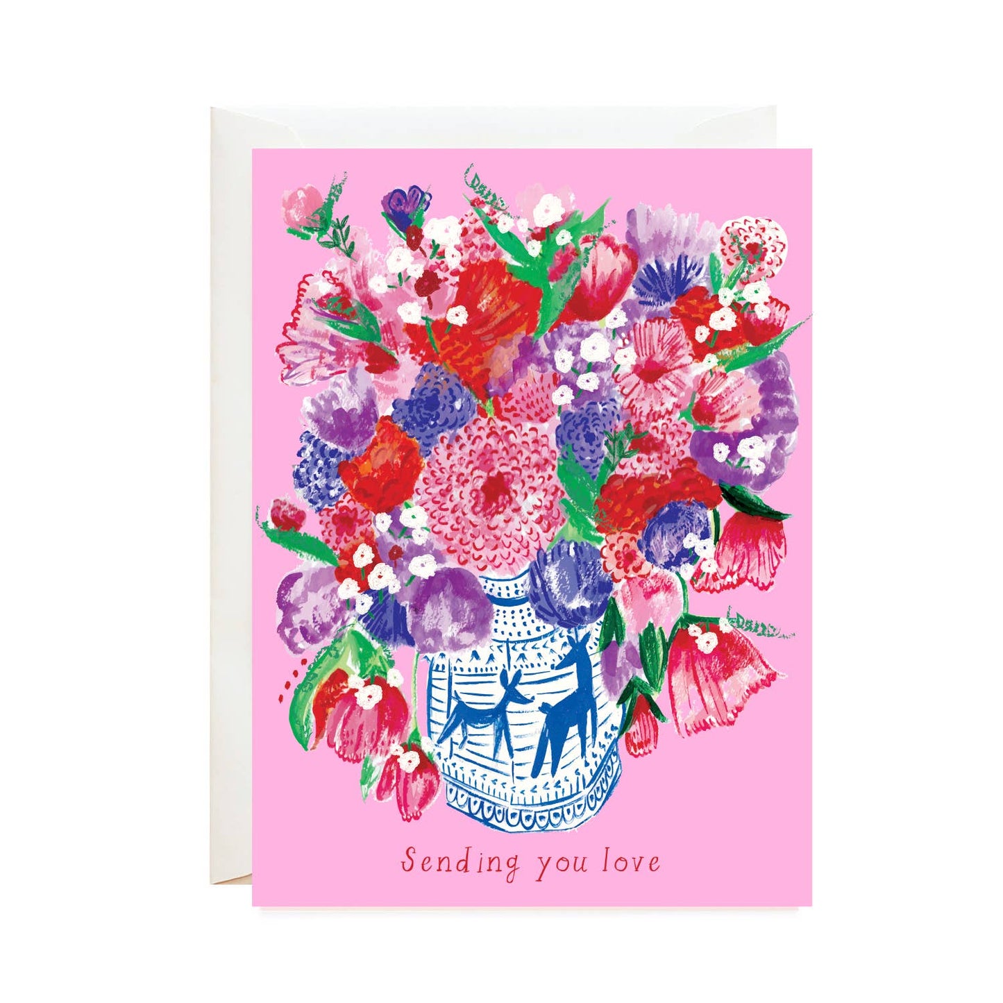 Sending Love Bouquet Greeting Card