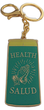 Salud (Health) Candle Key Chain