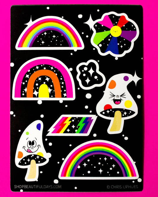Space Rainbow Sticker Sheet