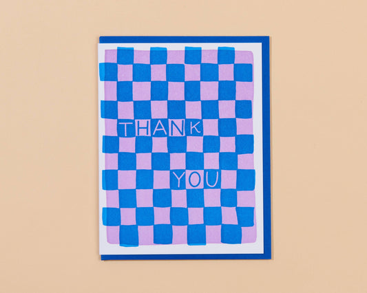Checkerboard Thank You Card
