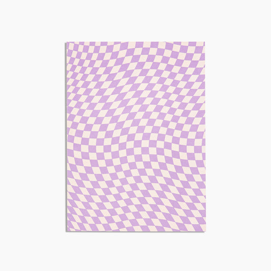 Lavender Checkered Object Notebook