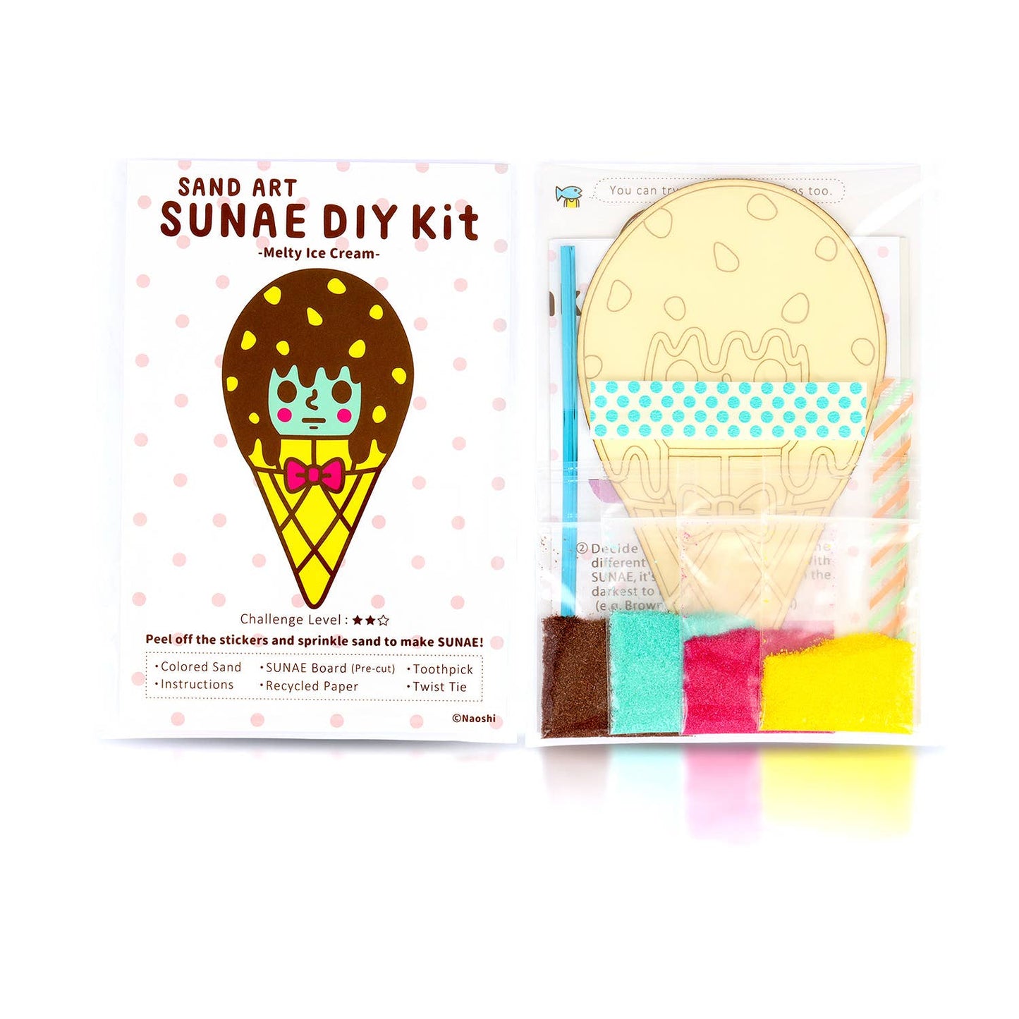 Melty Ice Cream Sunae DIY Sand Art Kit