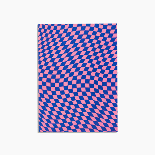 Rose & Navy Checkered Object Notebook