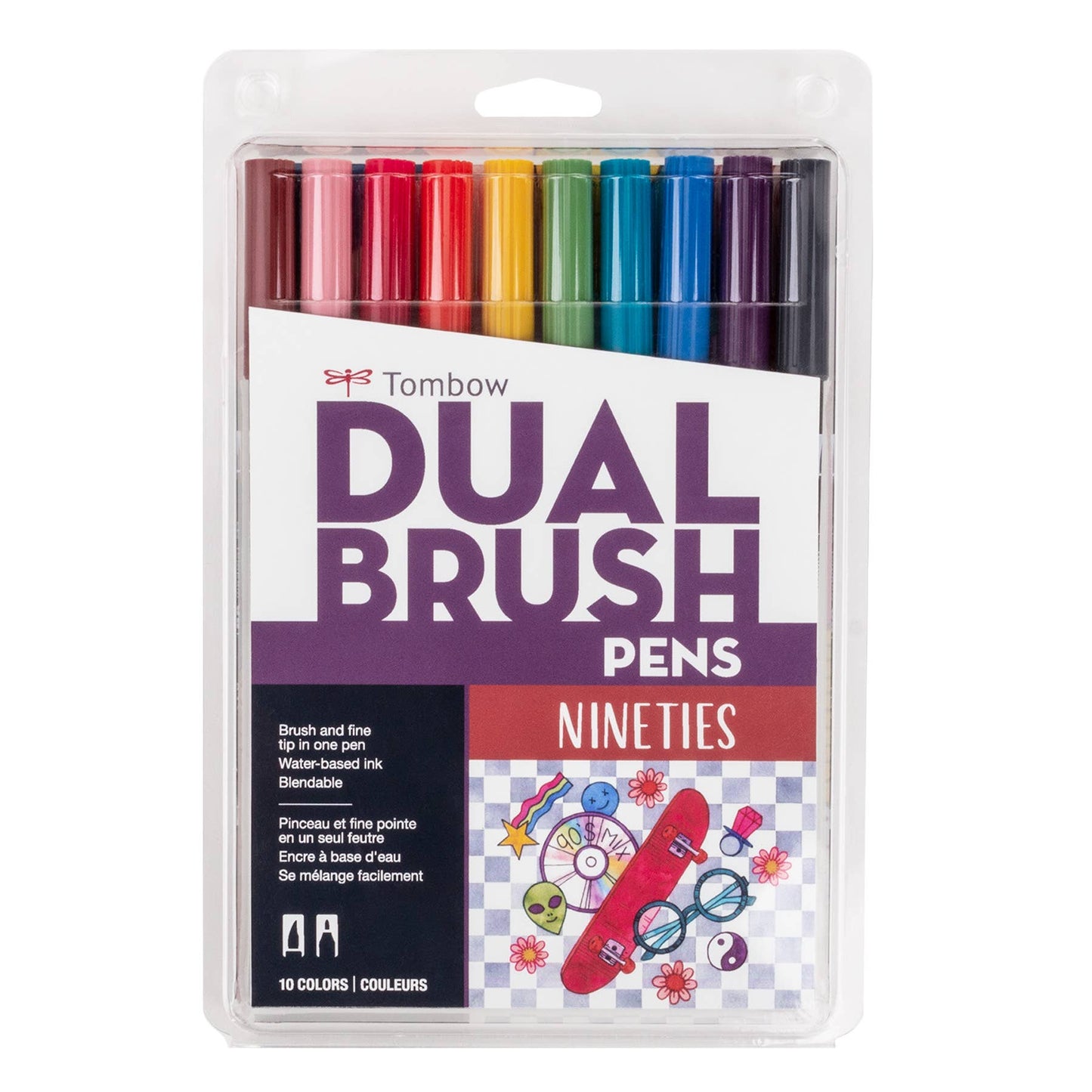 Dual Brush Pen Art Markers - Nineties Colors