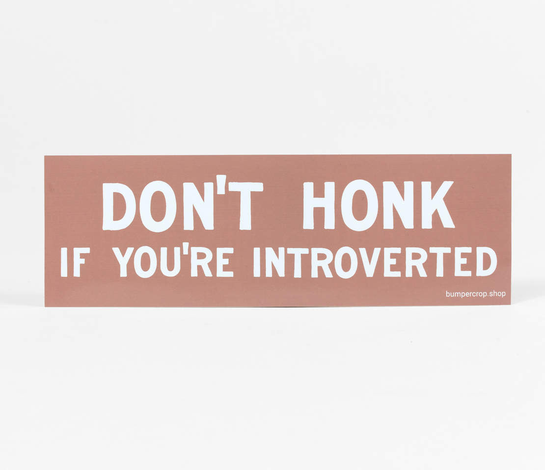 Don’t Honk If You’re Introverted Bumper Sticker